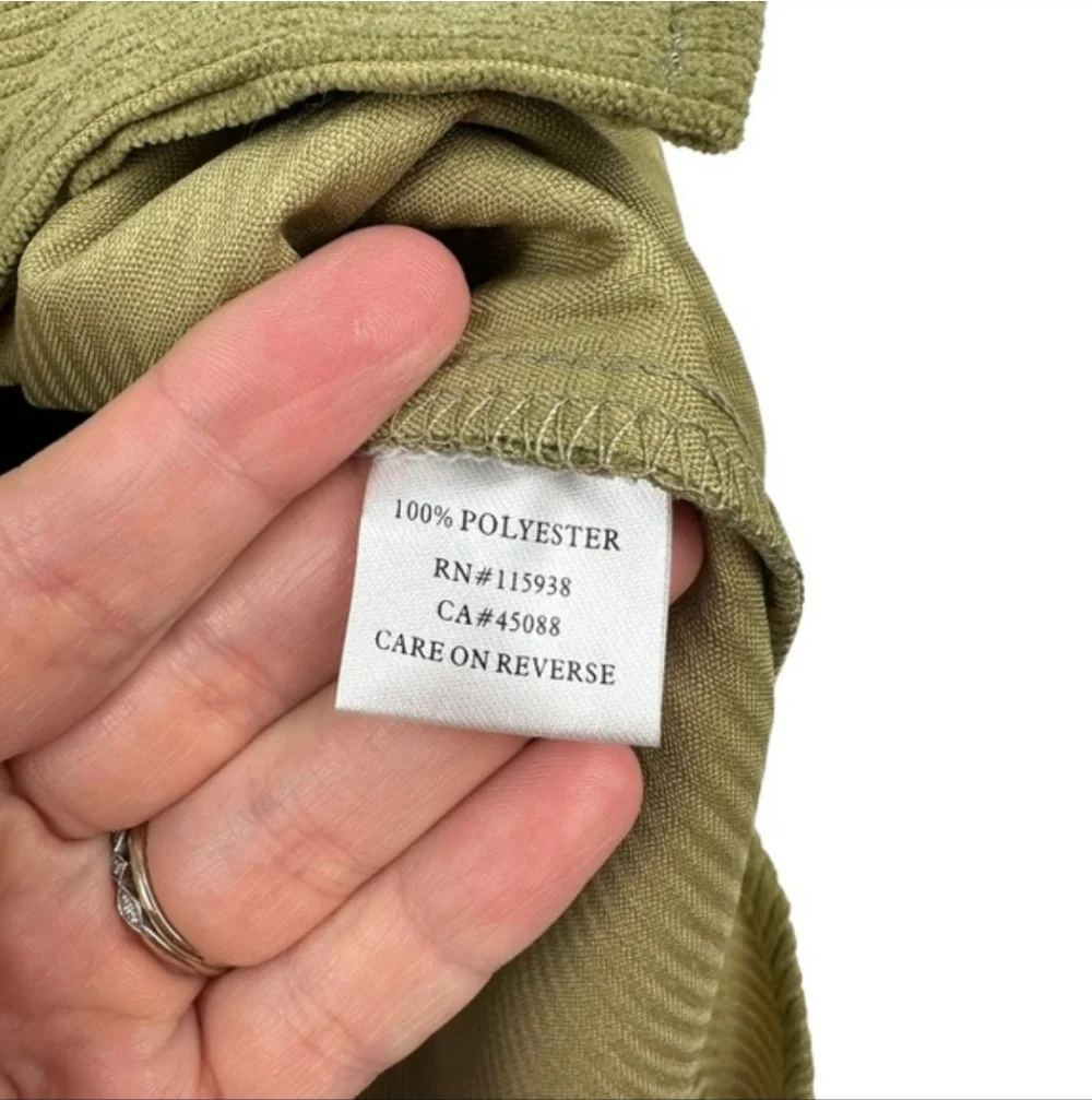 Petal & Pup Green Corduroy Ribbed Button Down Shirt Shacket Size Small - Picture 7 of 7